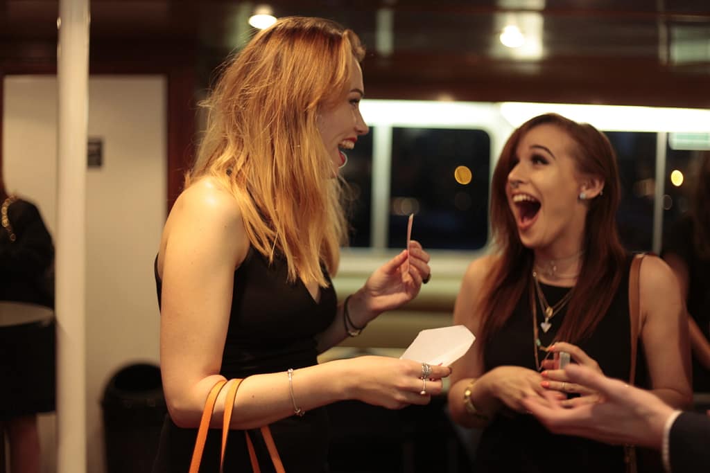 Close-up magician performing at a private party in Orpington.